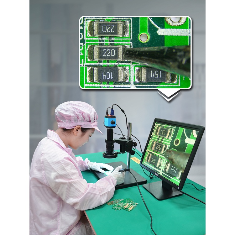 免運高品GP-660V 電子顯微鏡測量USB工業高清CCD相機高倍放大維修手機帶顯示器數碼視頻專業光學4K三目金相100