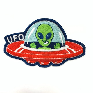 【A-ONE】外星人UFO 外套皮夾 皮包 手機 刺繡貼布 電繡貼 背膠補丁 電繡刺繡布章 貼布 布標 燙貼 徽章