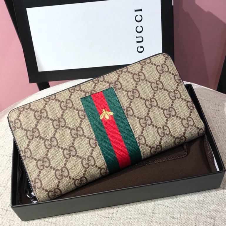 名品二手實拍新款*GUCCI 皮夾 長夾 錢包 男士皮夾 多卡位 零錢包 鈔票夾 經典老花 長夾男生 錢包男