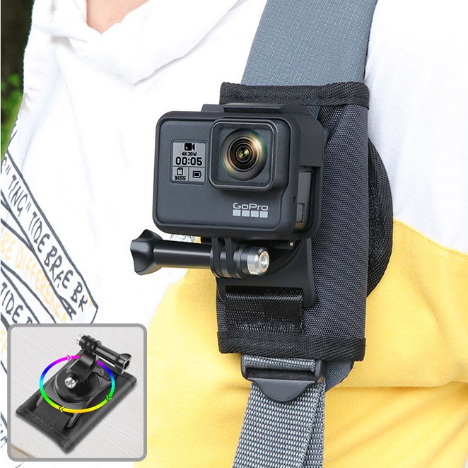 【熱銷】 GOPRO 副廠 可調角度背包固定夾 適用多款運動相機 Zz