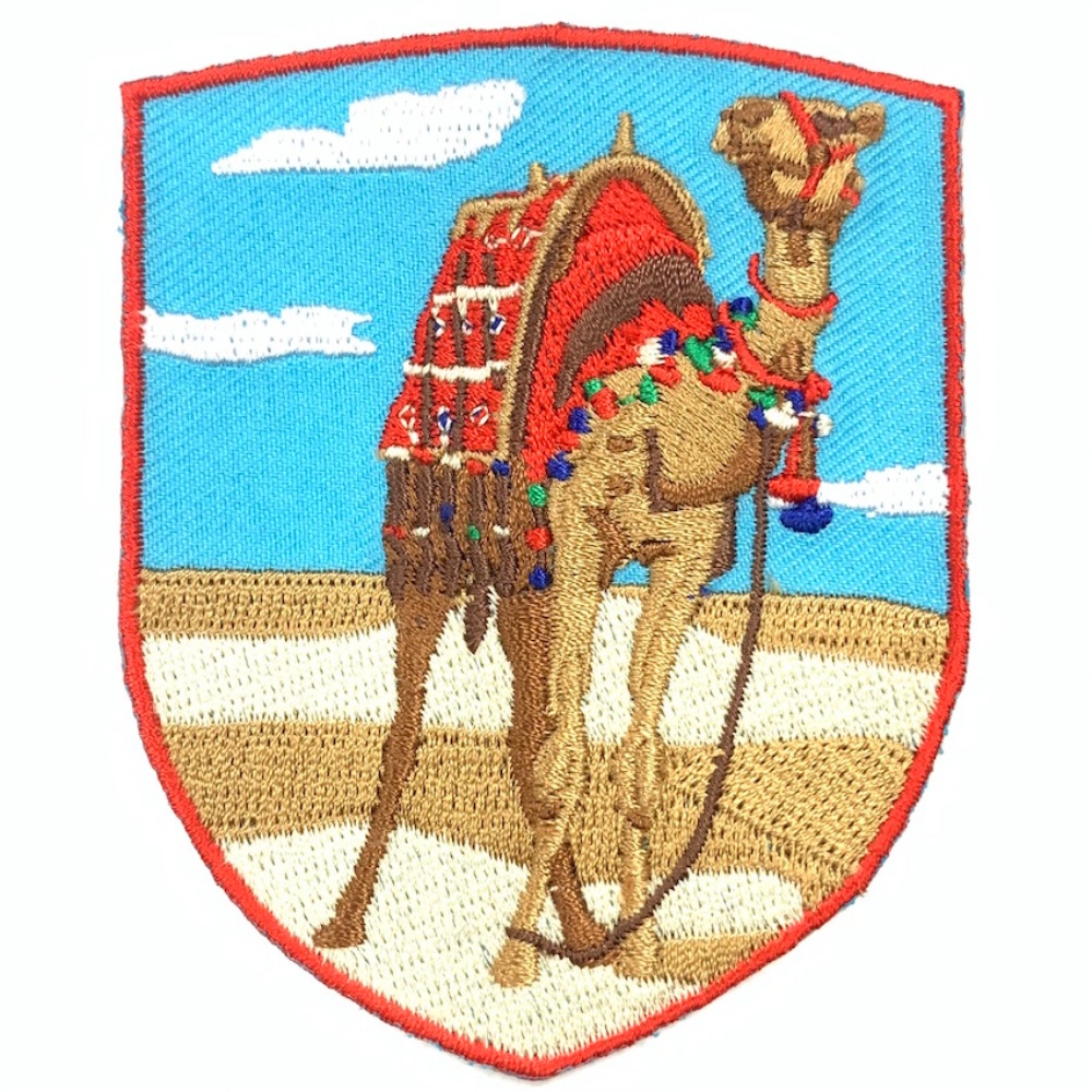 【A-ONE】沙漠駱駝 PATCH 刺繡 背膠補丁 袖標 布標 布貼 補丁 中東 埃及 阿拉伯風格 貼布繡 臂章