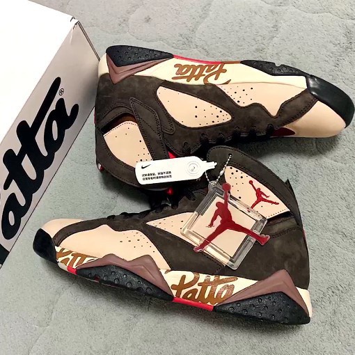 Air Jordan 7 x Patta聯名AJ7荷蘭涂鴉 深棕 AT3375-200 運動 跑鞋 籃球鞋