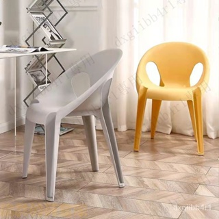 🔥免運🔥北歐塑料椅子加厚靠背凳子餐椅傢用休閒戶外椅大排檔咖啡椅扶手椅