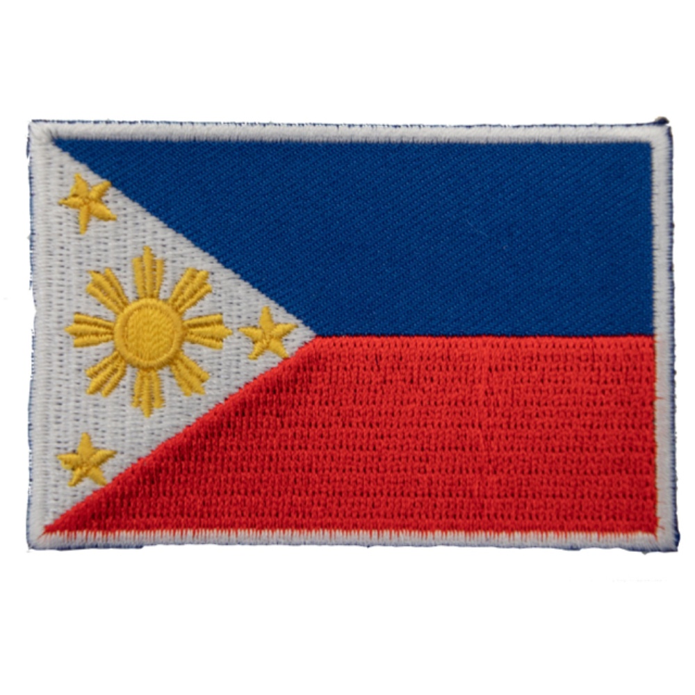 【A-ONE】PHILIPPINES  菲律賓 國旗 刺繡燙布貼(含背膠) 國旗臂章 熨燙貼章 刺繡燙貼 燙布貼 熨燙