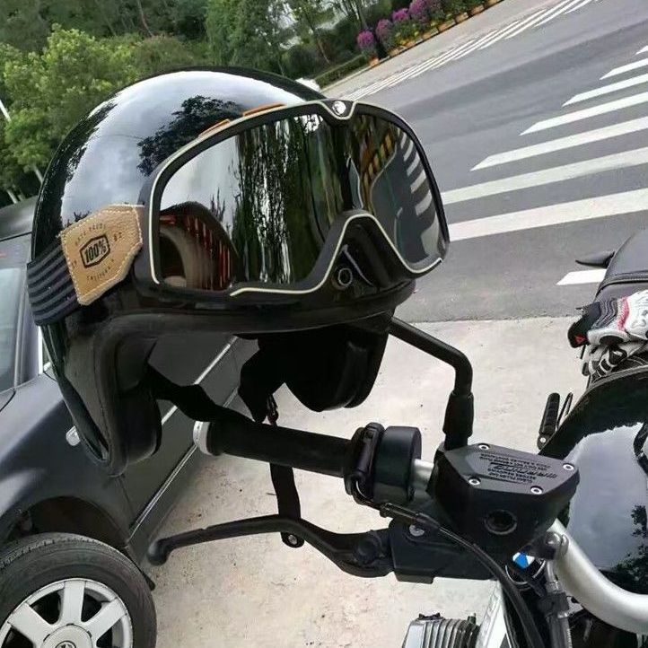 護目鏡 防風鏡 100%復古風鏡哈雷摩托車3/4盔頭盔越野風鏡BARSTOW機車護目鏡