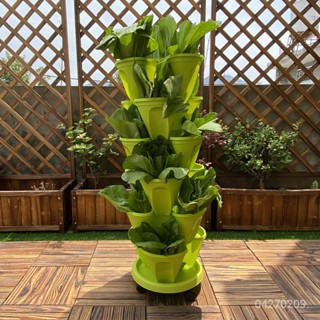 「新品推薦」🔥陽臺種菜盆神器草莓種植盆立體多層組閤花盆傢用蔬菜大號塑膠花盆 JXOU