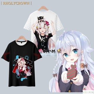 百鬼綾目短袖T恤Vtuber碧藍航線hololive主播神樂七奈衣服潮 動漫t 上衣t 短褲 和服套裝 動漫周邊上F