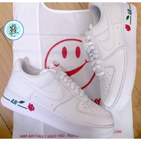 Nike Air Force 1'07 LX "Rose"白色 玫瑰 情人節 休閒鞋 CU6312-100