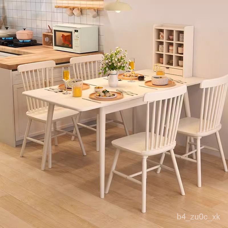 熱銷/新品 實木餐桌小戶型省空間方型飯桌傢用現代簡約方桌可伸縮桌子