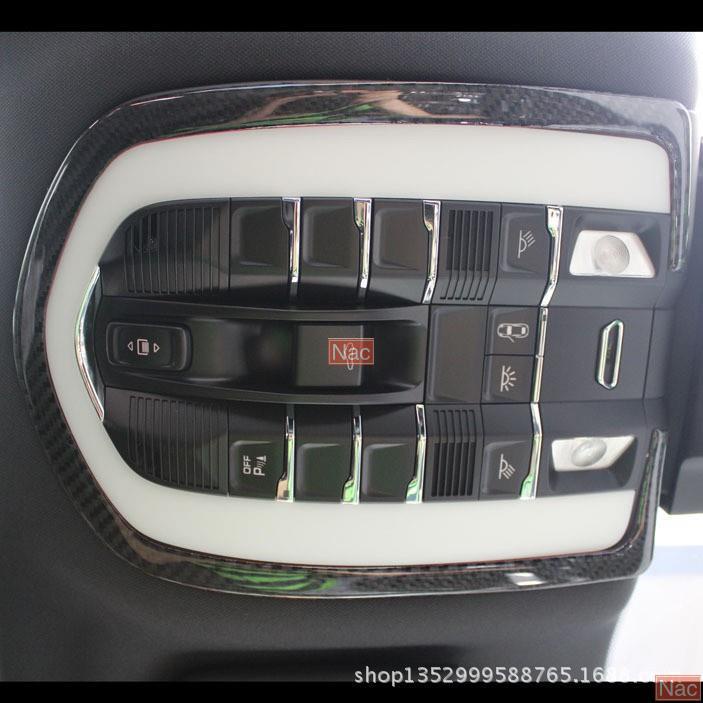 Naa適用於保時捷macan專用改裝 碳纖維車頂燈飾條 macan改裝 內飾裝飾貼
