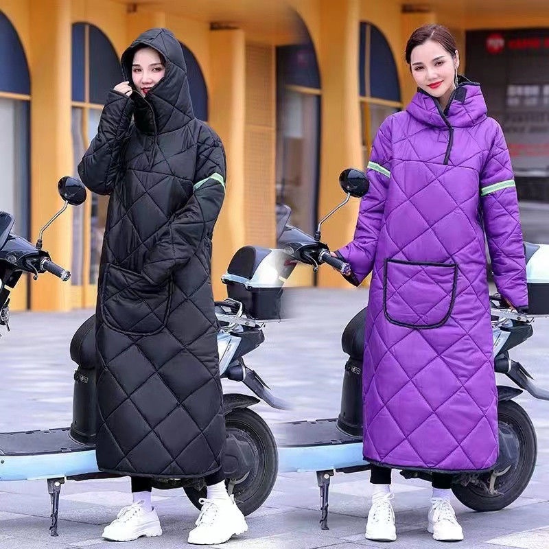 防寒神器電動車騎行保暖擋風衣冬季男女加絨加厚騎車神器擋風被電車防寒罩