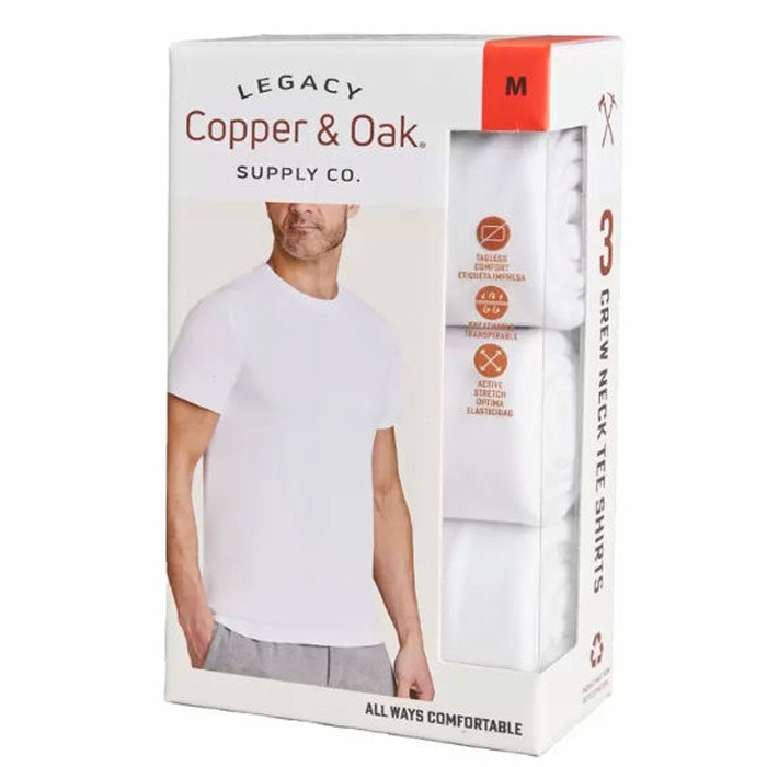 Copper  Oak 男圓領短袖上衣三件組 [COSCO代購] D139399