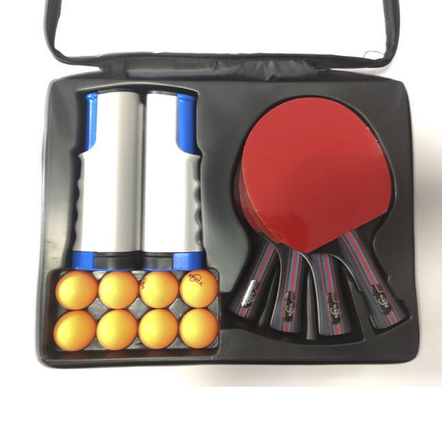 精品盒裝乒乓球拍4球拍8球便攜式網架成品拍學生成人比賽訓練拍子好運來優選店