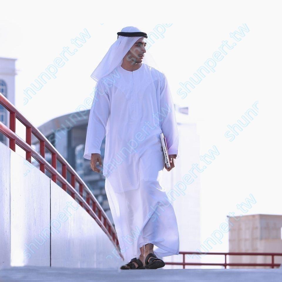 帥氣沙特阿拉伯長袍回族服飾穆斯林棉紗長款男禮拜服裝迪拜游衣服CCCCC