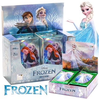 正版Disney迪士尼卡片冰雪奇緣卡牌女孩SSR稀有盲盒兒童動漫玩具