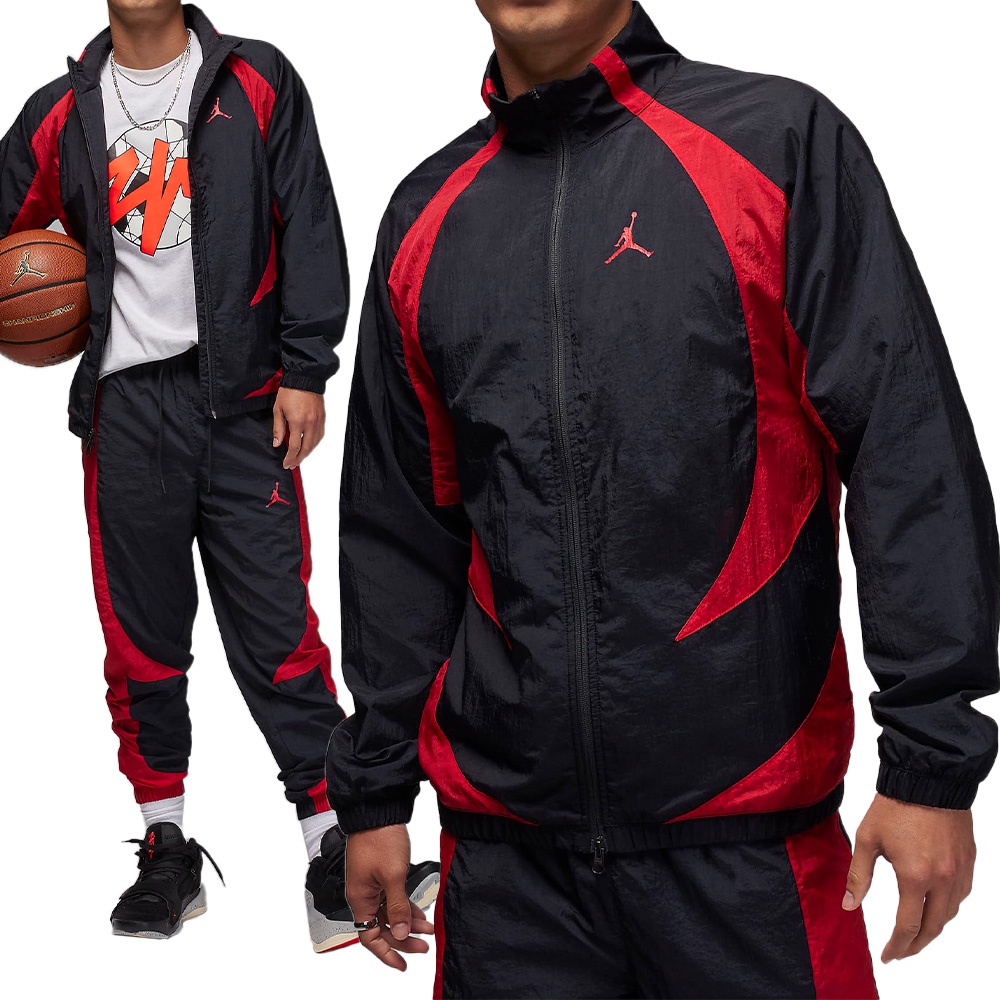 Nike AS M J SPRT JAM Warm Up Jacket 男款 黑紅色 運動 外套 DX9368-013