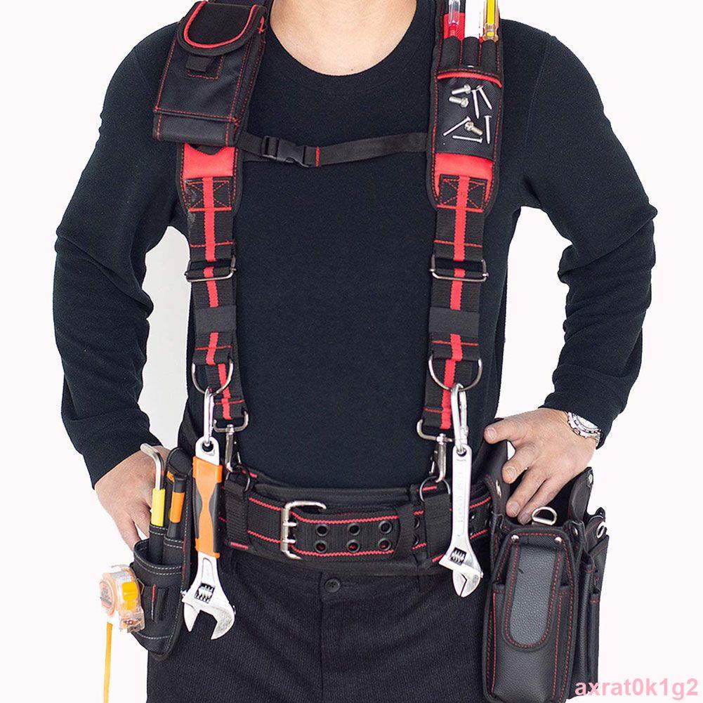 🍕【僅背帶】勞保 雙肩斜挎多功能可懸掛工具工人H型可電工背帶🍵頭冠