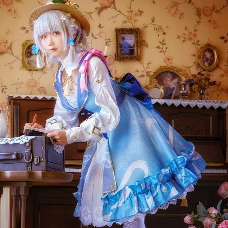 神里凌華cos花時來信假發原神cosplay裙子少女公主衣服動漫服裝