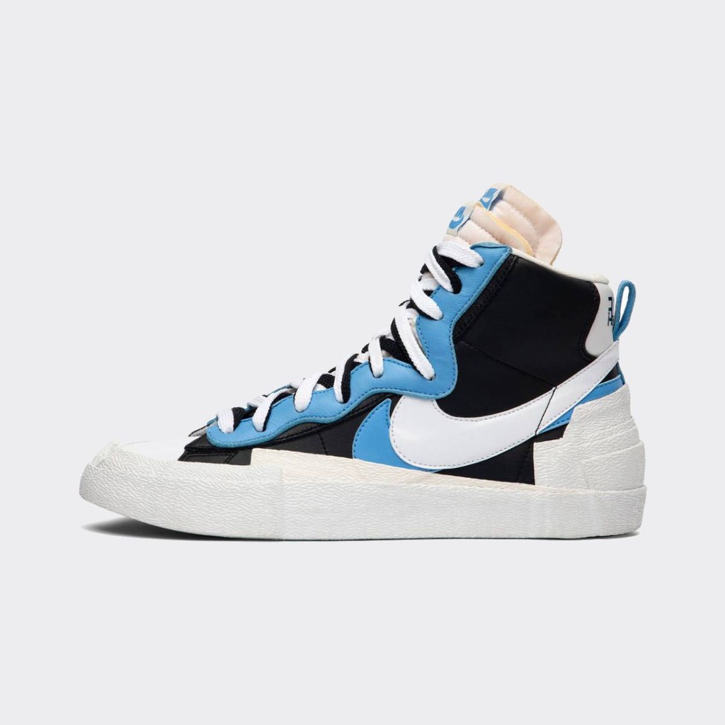 Nike Blazer Mid / Sacai 黑藍 白藍勾 滑板鞋BV0072-001