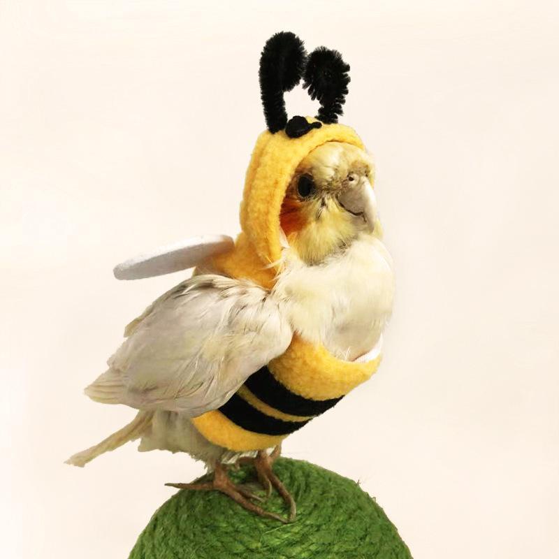 精選優品 鸚鵡衣服保暖寵物鳥服裝秋冬可愛搞笑虎皮玄風蜜蜂變身裝飛行衣