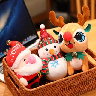 聖誕禮物 可愛圣誕老人公仔麋鹿布娃娃雪人玩偶圣誕節禮物女生朋友毛絨玩具 兒童玩具 禮物交換