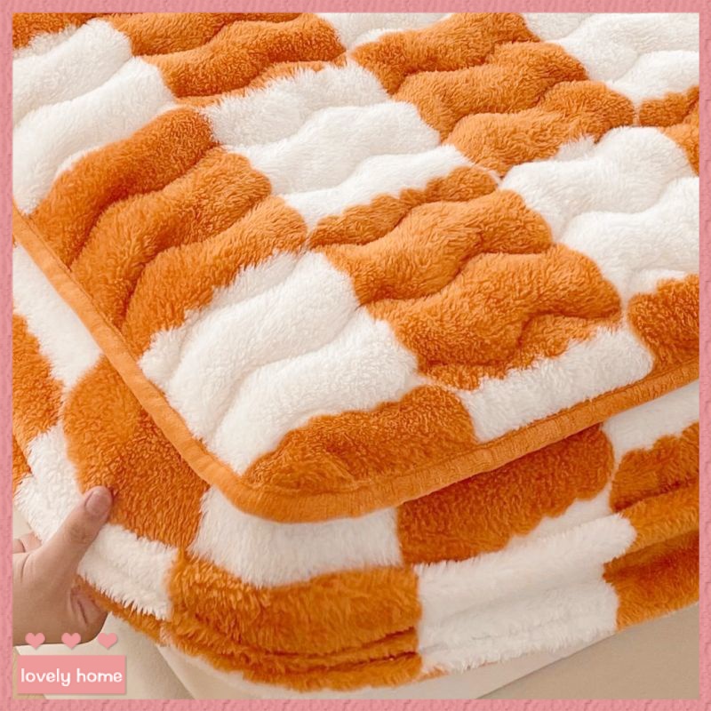 【Lovely home】新款保暖北極絨床笠三件套加厚夾棉珊瑚絨床罩單件床墊套罩