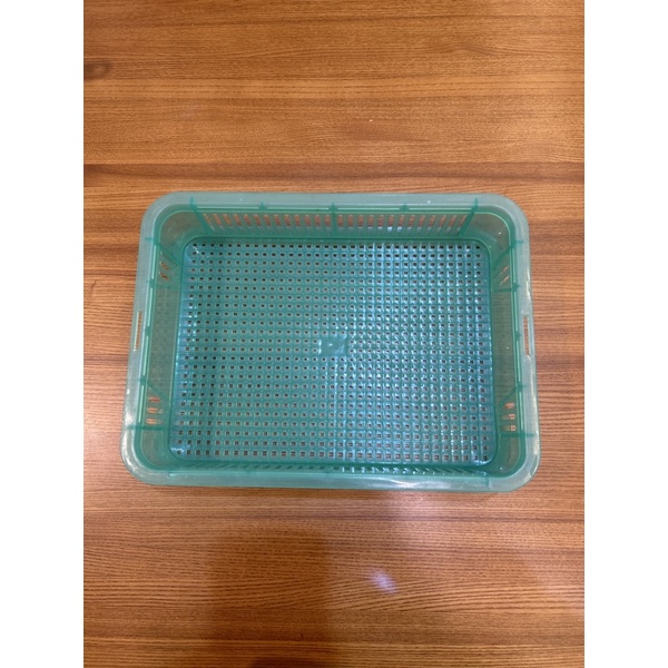 二手 綠色塑膠收納籃