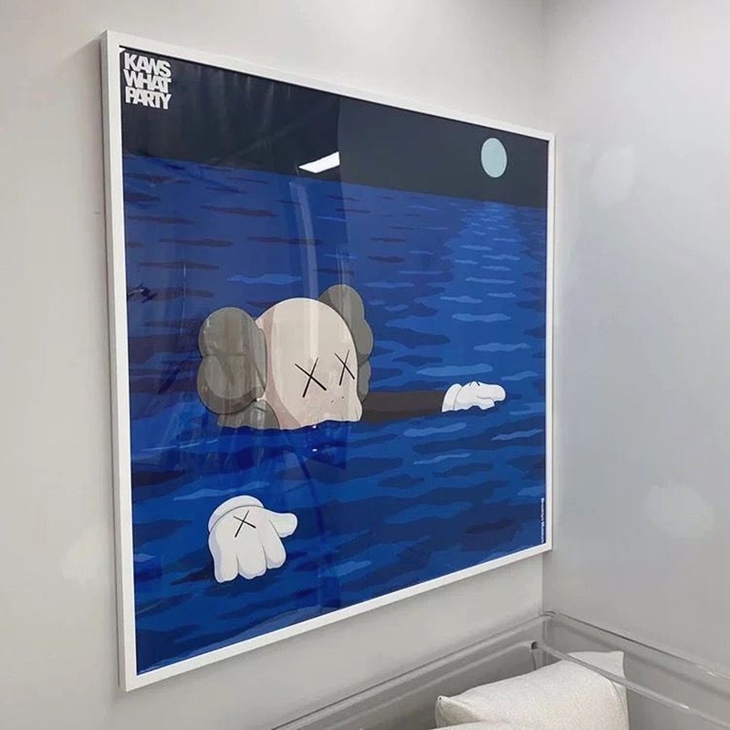 店鋪上新布魯克林博物館KAWS游泳海報畫框Vitra維特拉椅子機器人海報裱框
