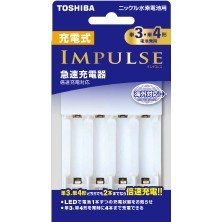 [百威電子]公司貨 東芝 TOSHIBA 三號/四號鎳氫電池極速充電器 獨立迴路 IMPULSE TNHC-34HBC