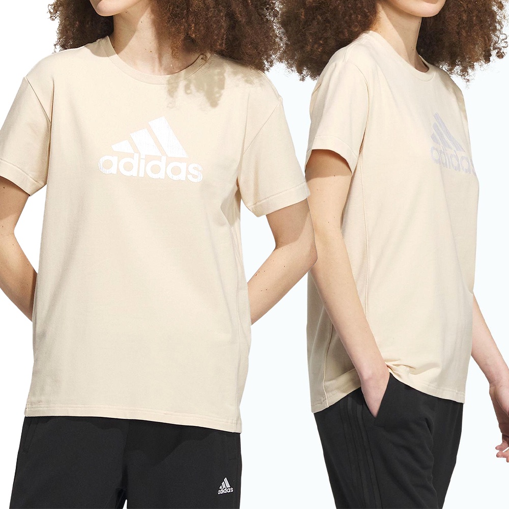 Adidas RCO BOS Tee 女 駝色 訓練 運動 棉質 短T 上衣 短袖 IP7085