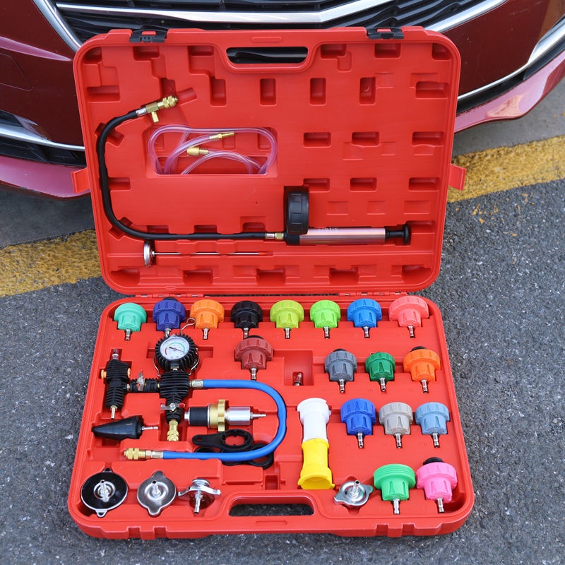 現貨 34件28件汽車水箱壓力錶水箱測漏儀檢測工具防凍液更換機加註器