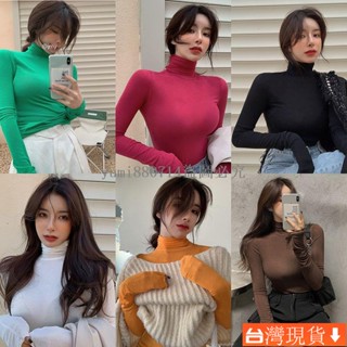 【sunlight推薦】韓版T恤女ins潮高領打底衫辣妹緊身顯瘦長袖內搭上衣