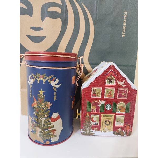 Starbucks星巴克 2023最新節慶 聖誕節限定系列 餅乾巧克力 禮盒🎄巧克力音樂盒 黑巧克力義式脆餅罐