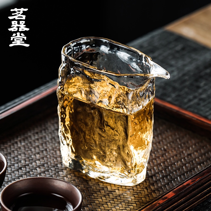 茶道 茗器堂 方形 公道杯 玻璃 高檔 耐高溫 錘紋 四方 公杯 功夫 茶具 茶海 分茶器 方形公道杯 高檔錘紋杯