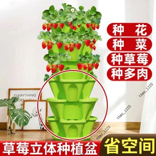 【特惠+免運送禮】草莓種植盆蔬菜種植箱立體花盆多層組閤種菜盆神器陽臺傢用特大 thmz_1225
