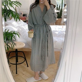 睡美人日係日式ins風浴衣浴袍睡裙春季長款和服睡袍家居服秋天睡衣女 一件式睡裙