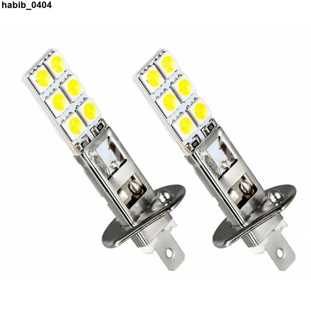 上新#優選♥外貿汽車LED H1/H3霧燈 LED H1-12SMD-5050芯片高亮防霧LED霧燈