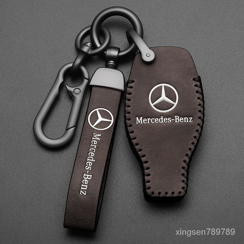 💥汽車館💥賓士 鑰匙套 Benz 鑰匙套 W206 W205 w213 GLC GLE GLA c300 牛皮鑰匙包