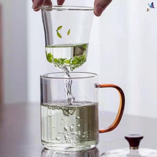 蝦皮優選茶水分離泡茶杯 玻璃杯 過濾花茶杯 個人專用杯子