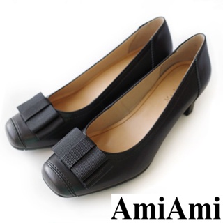 【AmiAmi】Ms. Jeune 女用日本牛皮蝴蝶結高跟鞋 PO6414