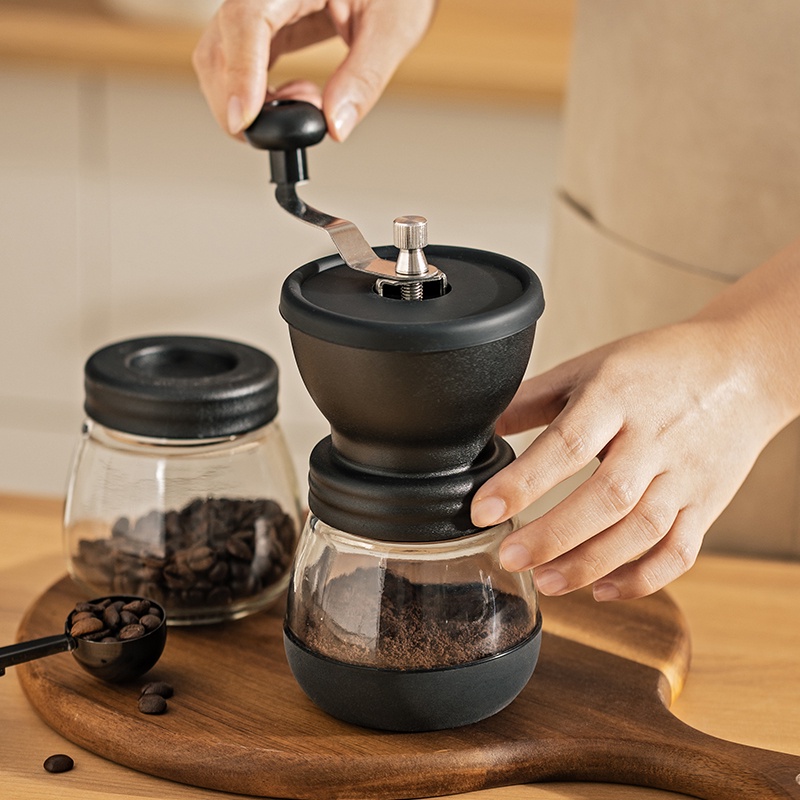 茶道 摩登 主婦 手搖 磨豆機 玲瓏 咖啡豆 研磨機 便攜 手動 小型 家用 手磨 咖啡機 手動磨豆機 家用咖啡機