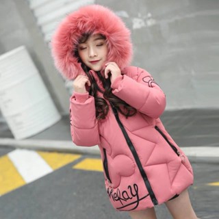 女童冬天外套❤️女童冬季 中長版兒童棉襖加厚冬裝中大童女孩羽絨棉服洋氣外套 防寒 保暖羽絨外套 棉衣外套 MJDL