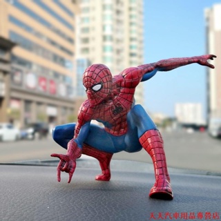 新店促銷🔥【Marvel】超級英雄 蜘蛛人 漫威周邊蜘蛛人車蜘蛛人公仔 玩具 手辦模型創意汽車擺件 英雄歸來 蛋糕裝