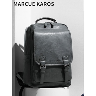 MK真皮雙肩包男商務2022年新款時尚電腦旅行包大容量背包學生書包