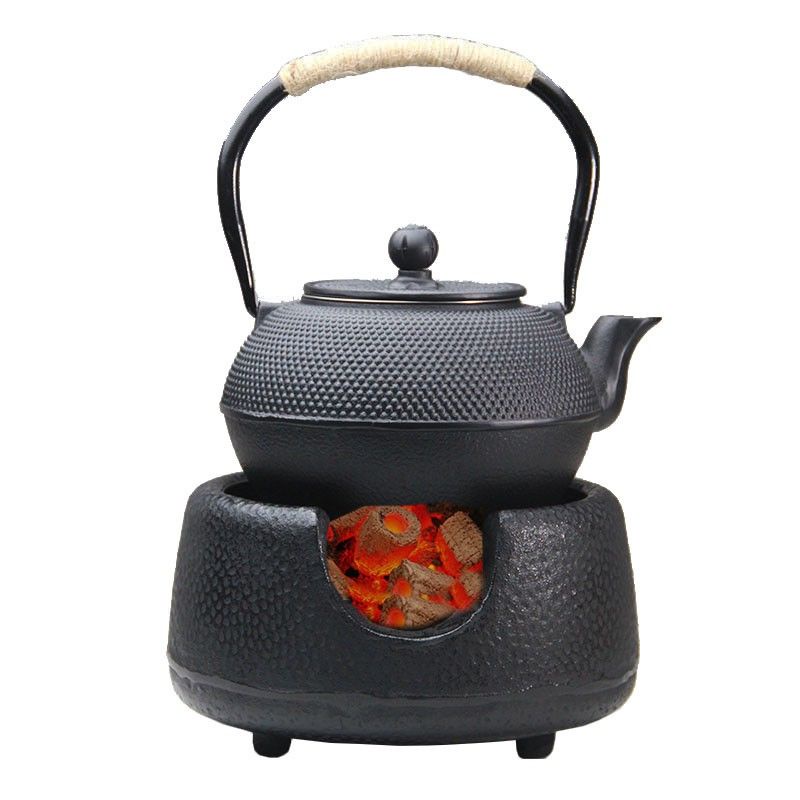 日式炭爐酒精爐煮茶爐茶具鑄鐵鐵壺炭爐傢用木炭加熱茶爐戶外套裝