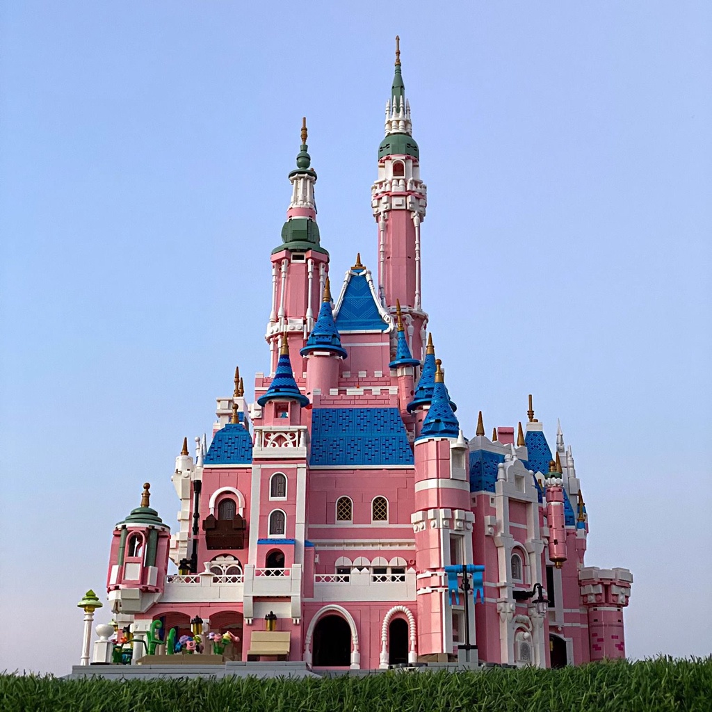 【GJ拼裝模型】潘洛斯613003粉色迪士尼城堡模型益智女孩系列高難度拼裝玩具