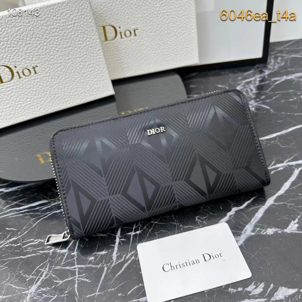 （南希二手）全新 原單專櫃同款 新款Dior 迪奧 長款拉鏈長夾 錢包 手拿包 卡片包 大鈔包 現貨配禮盒