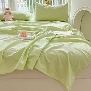 日式水洗棉床包四件組 格紋床包 親膚舒適 適合裸睡 單人標準床包 雙人加大床包 嬰兒床包 素色 枕套