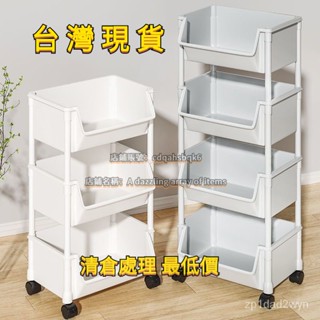 臺灣出貨48H 書架書桌旁小推車置物架辦公室桌麵宿捨可移動帶輪落地繪本收納架 小推車 置物架小推車 書架小推車