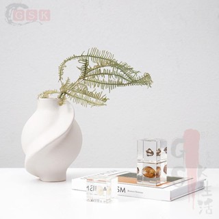 【GSK】裝飾 擺飾 批發現代簡約植物標本立方體樹脂小擺件樣板間茶幾酒櫃創意裝飾品